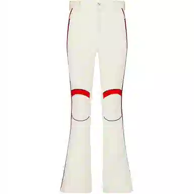 DIOR FW22 Colorblock Stripe Ski Pants Beige
