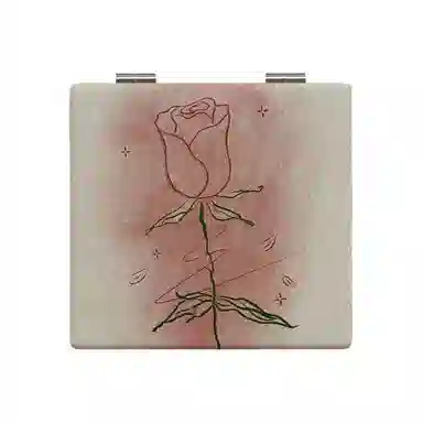 计轩 玫瑰花化妆镜