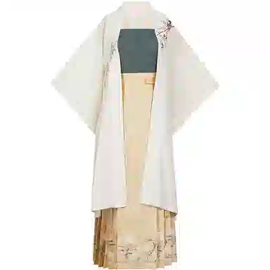 织造司 玉兰吱 长干寺吊带宋抹仿妆花百迭裙古风原创宋制七分袖动物图案汉服 女款