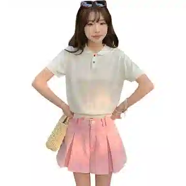 东鲸岁时记 韩系穿搭休闲短裙 女款 礼盒装 粉色裙裤