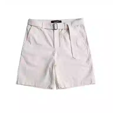 实年服工 单件手作系列 重磅水洗宽松纯色休闲透气五分工装短裤 男款