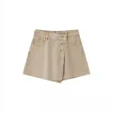 森马 纯色拉链简约牛仔短裤 女款