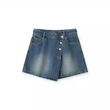 森马 纯色拉链简约牛仔短裤 女款