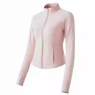 御茶家 简约纯色立领无帽收腰显瘦修身运动舒适透气徒步防紫外线户外休闲外套防晒服 女款