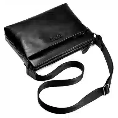 PABOJOE Business Leather Messenger Bag Black
