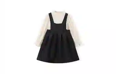 梦特娇 童装 打底衫纯色吊带连衣裙裙装套装 女童