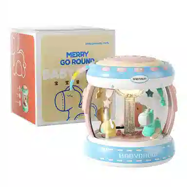 益米 音乐手拍鼓 旋转木马  歌曲早教内容 早教益智玩具