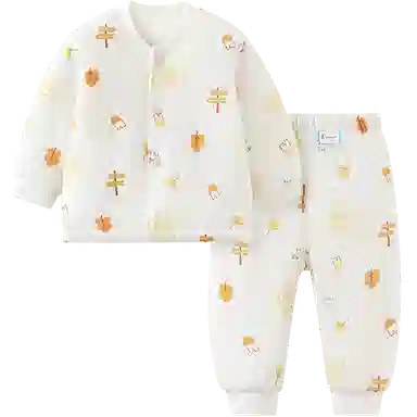 童泰宝宝套装秋冬季纯棉婴儿衣服男童女童上衣裤子夹棉家居内衣