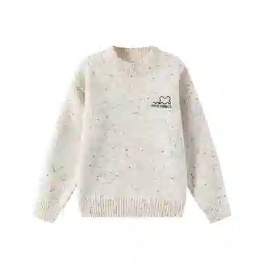 青蛙王子 缤纷薄绒系列 圆领纯色长袖毛衣 儿童款