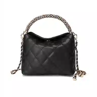 稻草人 时尚百搭精致高颜值小香风菱格包 人造革 单肩斜挎手提包 女款 多色