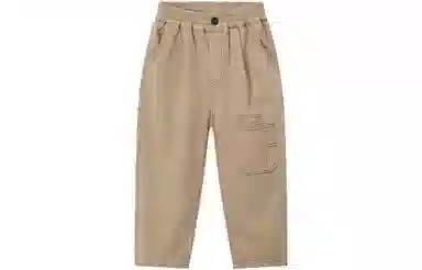 梦特娇 童装 纯色复古休闲裤 男童