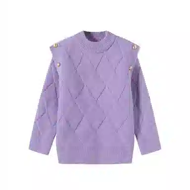 青蛙王子 时尚洋气圆领纯色长袖毛衣 中小童