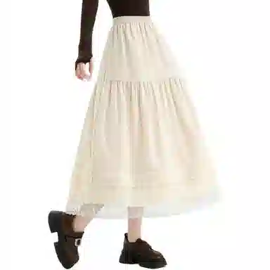 法文箱子 简约通勤纯色休闲长裙 女款