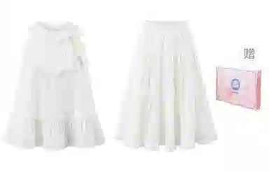 东鲸岁时记 开春性感小个子气质高级感短裙裙装套装 女款 礼盒装 白色