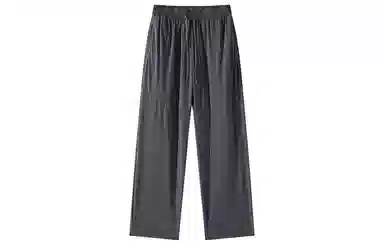 加菲猫家族 简约美式基础款纯色弹力直筒裤日常通勤柔软亲肤舒适百搭宽松垂感系带中腰休闲裤 男女同款