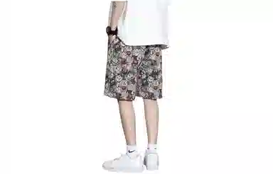 木林森 美式复古宽松百搭夏日沙滩五分休闲短裤 男女同款