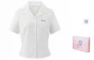 东鲸岁时记 漂亮收腰显瘦短袖衬衫制服 女款 礼盒装 收腰西装领短袖衬衫
