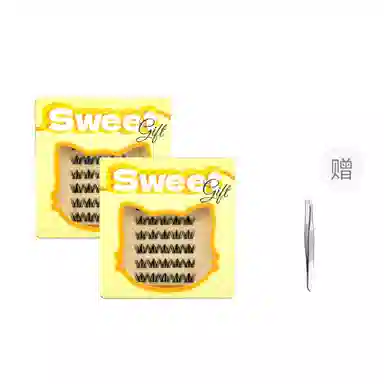 酷乐丝 免胶款 犬系圆眼 假睫毛 单簇纤长 浓密狗狗眼 自然仿真 放大双眼 圆眼造型