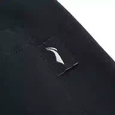 李宁儿童 童装 时尚生活系列 纯色中腰七分束脚针织运动裤 婴童 水墨黑