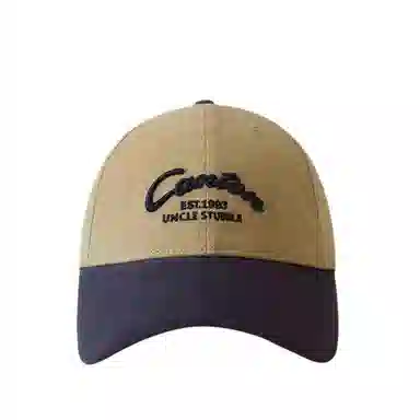 艾佳微 韩版复古小众设计拼色学院风休闲百搭时尚经典款户外遮阳防晒帽显脸小 棉 鸭舌帽 男女同款情侣款