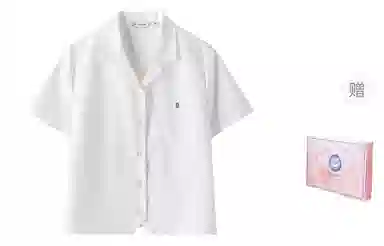 东鲸岁时记 宽松慵懒风短袖衬衫制服 女款 白色