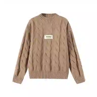 青蛙王子 时尚洋气落肩字母印花长袖毛衣 中小童