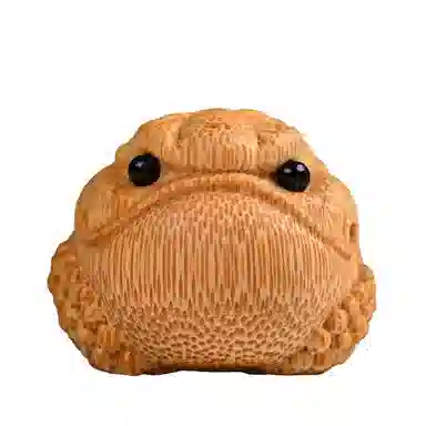 嫒柯 新中式国潮文玩 恶霸金蟾 招财纳福 诸事顺遂 万事日益 竹木 手把件 男女同款情侣款