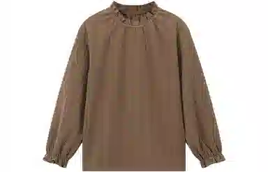 梦特娇 童装 纯色长袖衬衫 女童