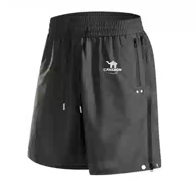 领航骆驼 美式速干透气纯色户外运动直筒休闲短裤 男女同款