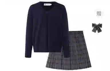 东鲸岁时记 学院风纯色长袖毛衣休闲半身裙制服 女款