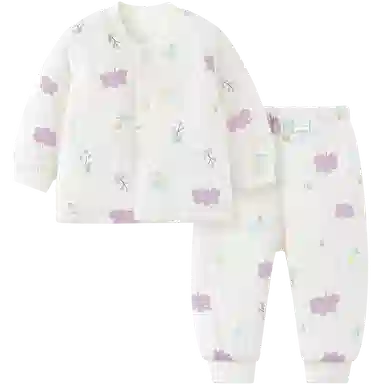 童泰宝宝套装秋冬季纯棉婴儿衣服男童女童上衣裤子夹棉家居内衣