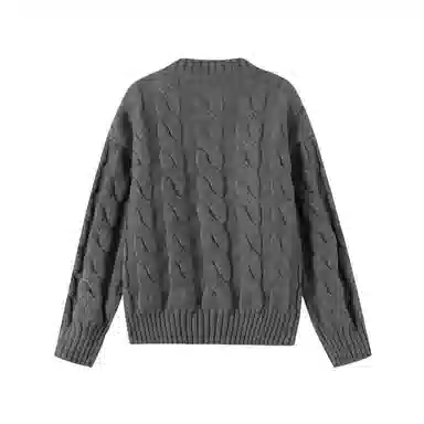 青蛙王子 时尚洋气落肩字母印花长袖毛衣 中小童