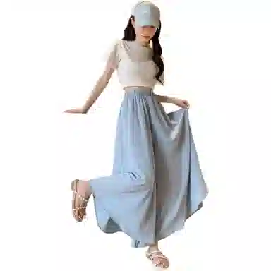 棉致 简约纯色舒适休闲长裙 女款