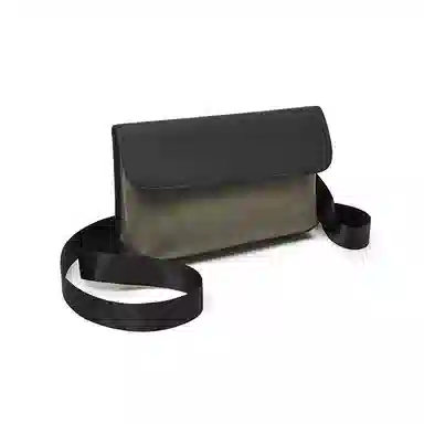 老人头 复古风经典时尚 合成革 斜挎包 男款 绿色