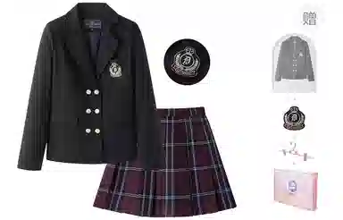 东鲸岁时记 学院风日系短款长袖上衣中腰半身裙制服 女款 礼盒装