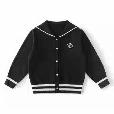 青蛙王子 宽松舒适条纹纯色百搭毛衣 儿童款