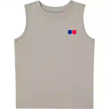 巴塞罗那足球俱乐部 基础款简约纯色徽章印花宽松柔软健身训练休闲百搭圆领弹力无袖背心 男女同款