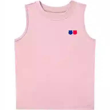 巴塞罗那足球俱乐部 基础款简约纯色徽章印花宽松柔软健身训练休闲百搭圆领弹力无袖背心 男女同款