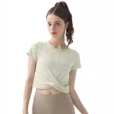 玉儿恋 速干修身短款短袖健身衣 女款