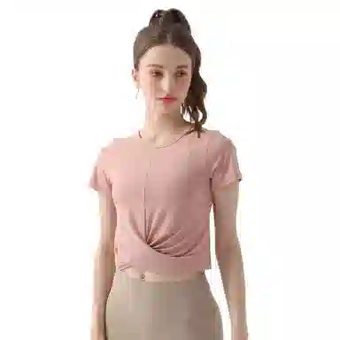 玉儿恋 速干修身短款短袖健身衣 女款