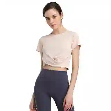 玉儿恋 速干修身短款短袖健身衣 女款