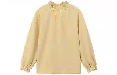 梦特娇 童装 纯色长袖衬衫 女童