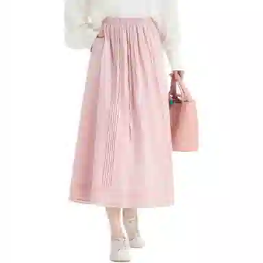 法文箱子 通勤纯色简约休闲长裙 女款