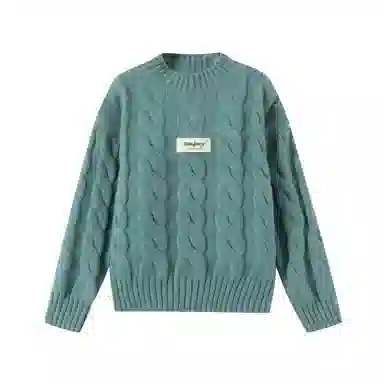 青蛙王子 时尚洋气落肩字母印花长袖毛衣 中小童