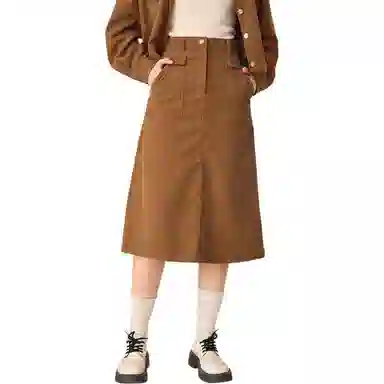 法文箱子 纯色百搭舒适简约休闲长裙 女款