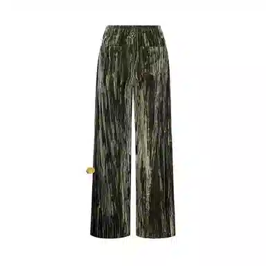 VALLEYOUTH Vintage Pleated Mid-Rise Casual Pants