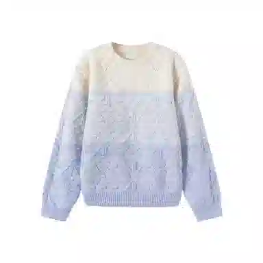 青蛙王子 时尚洋气舒适百搭软糯亲肤长袖毛衣 条纹蓝 中小童