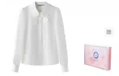 东鲸岁时记 纯色蕾丝边翻领单排扣长袖制服 女款 礼盒装 白色