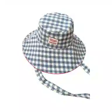 杨同学 格子双面戴格子 涤纶 渔夫帽 女款