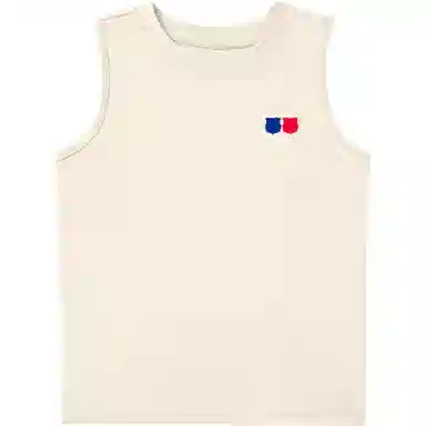 巴塞罗那足球俱乐部 基础款简约纯色徽章印花宽松柔软健身训练休闲百搭圆领弹力无袖背心 男女同款